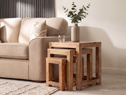 Mayflower Natural Square Nest Table