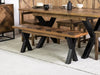 Tulsa Dark Cross Leg Reclaimed Wood Bench