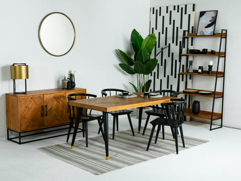 Mode 140-180cm Extendable Dining Table & Bogart Dining Chairs