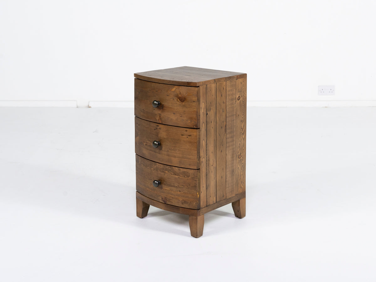 Hawaii 3 Drawer Bedside Table