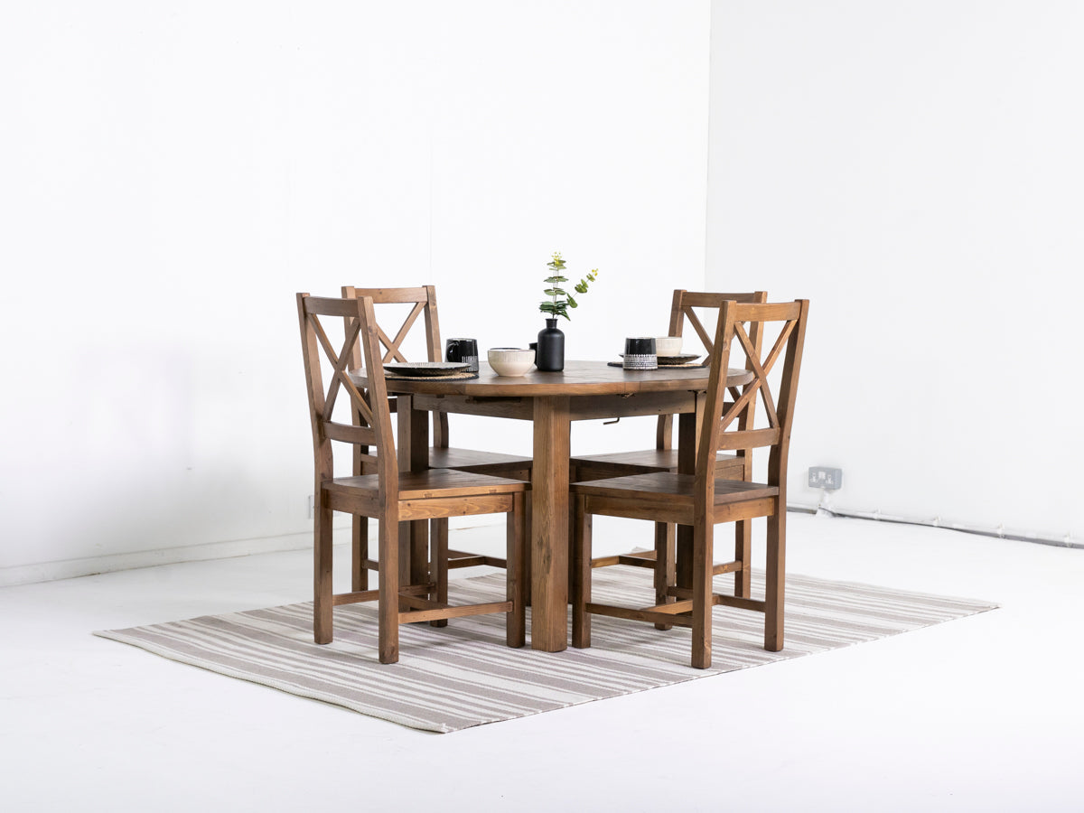 Brooklyn Round Extendable Dining Table & Brooklyn Dining Chairs