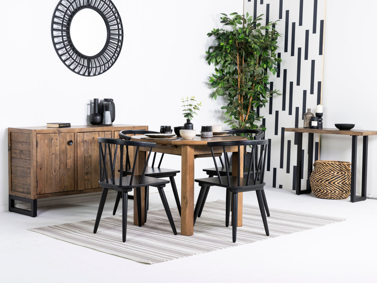 Brooklyn Round Extendable Dining Table & Bogart Dining Chairs