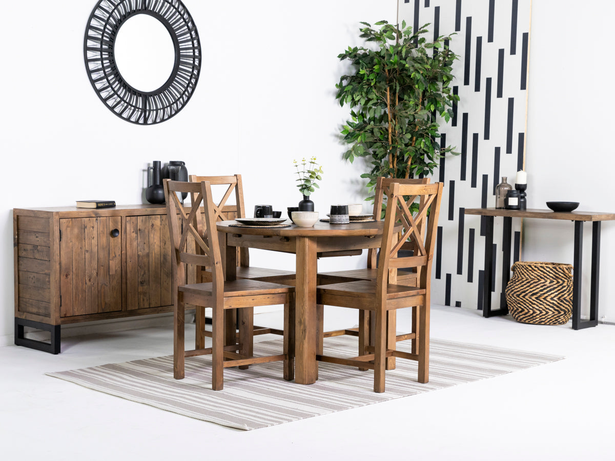 Brooklyn Round Extendable Dining Table & Brooklyn Dining Chairs