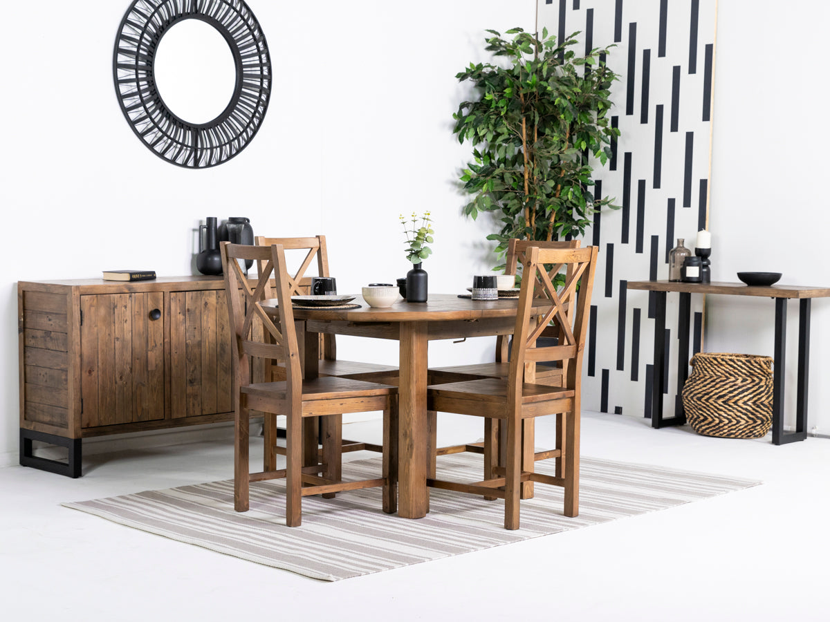 Brooklyn Round Extendable Dining Table & Brooklyn Dining Chairs