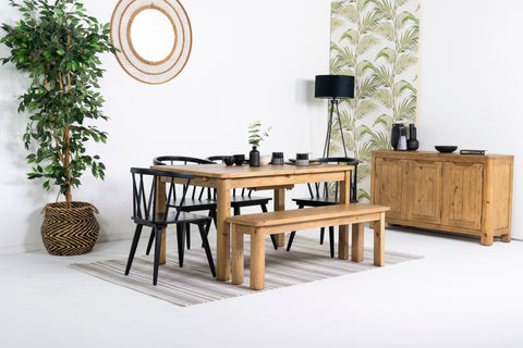 Exeter Extendable Dining Table (140cm - 180cm) & Bogart Dining Chairs