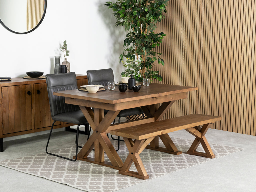 Provence Extending Dining Table (140-180cm) & Grainger Grey Dining Chair