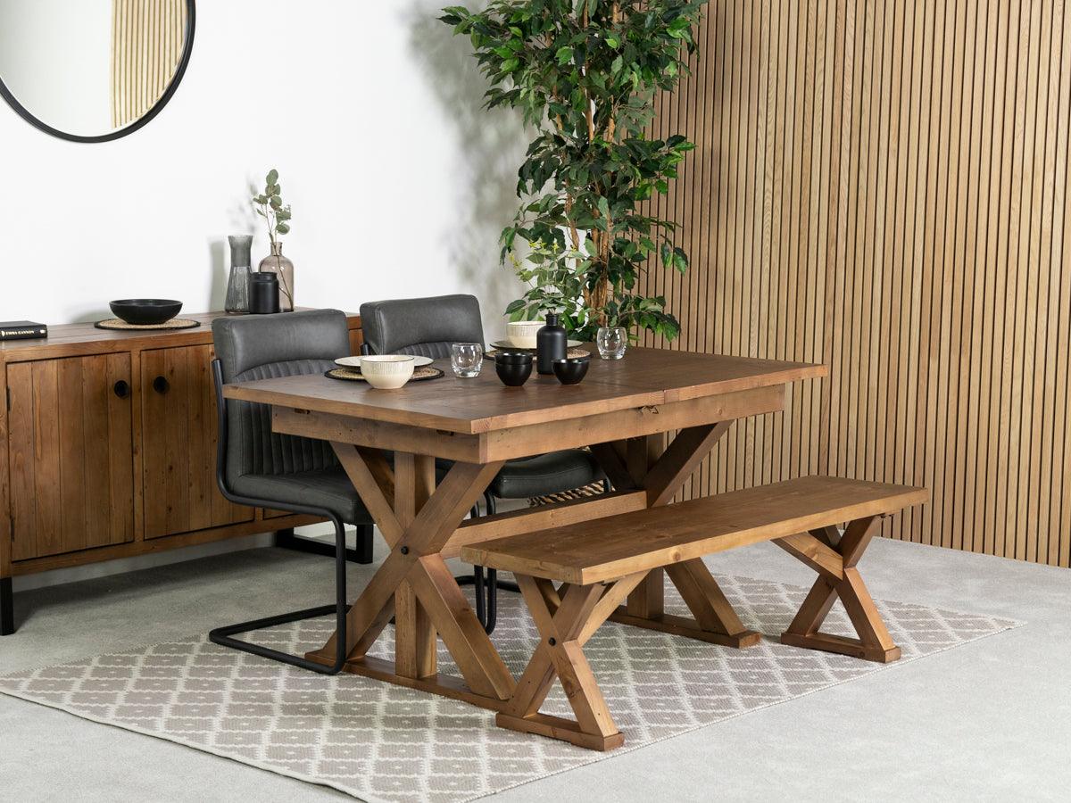 Provence Extending Dining Table (140-180cm) & Auburn Grey Dining Chair