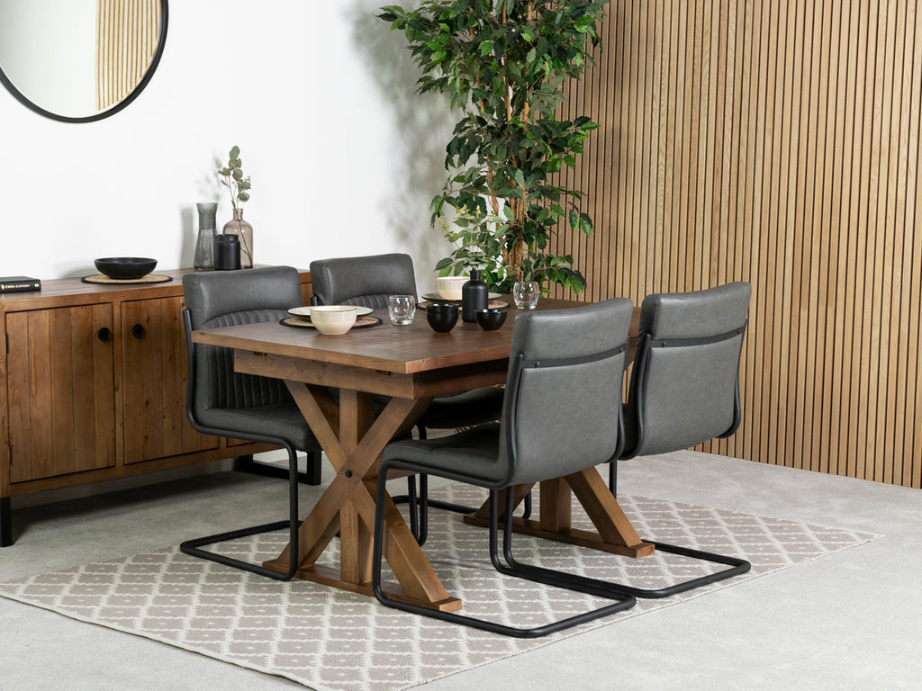 Provence Extending Dining Table (140-180cm) & Auburn Grey Dining Chair