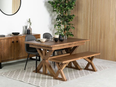 Provence Extending Dining Table (140-180cm) & Dallas Grey Dining Chair