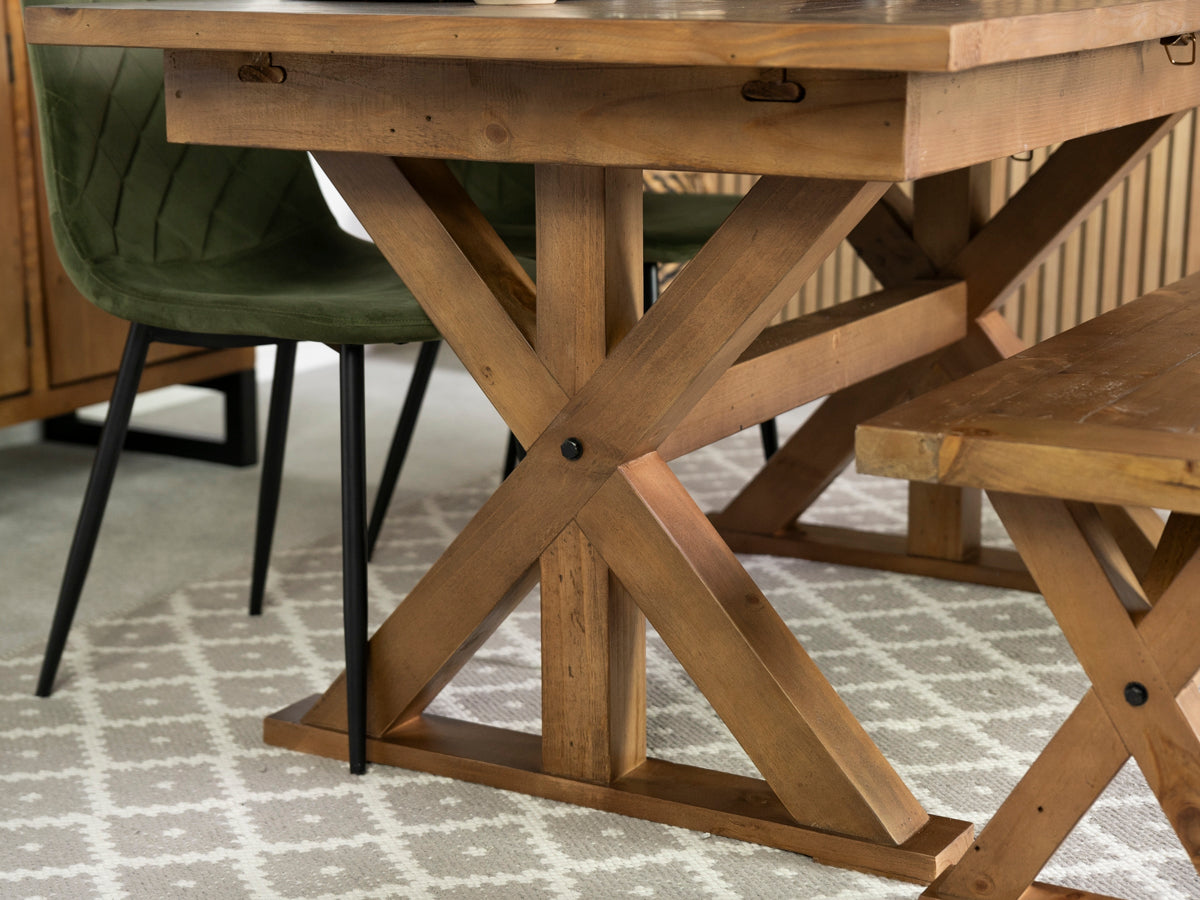 Provence Extending Dining Table (140-180cm) & Brooklyn Cross Back Dining Chair