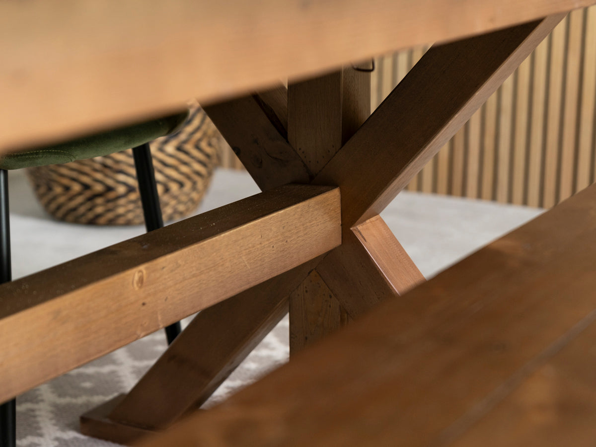 Provence Extending Dining Table (140-180cm) & Brooklyn Cross Back Dining Chair