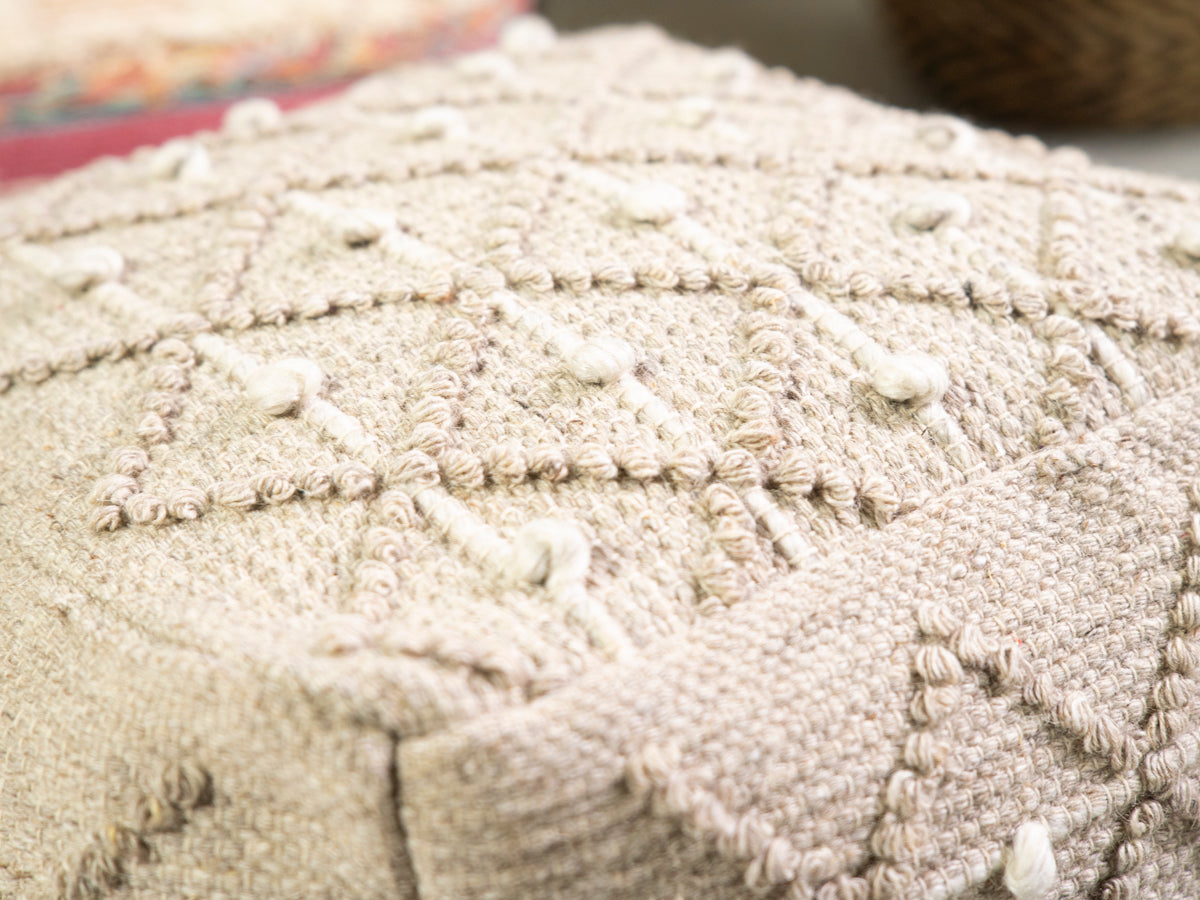 Kerala Kantha Pouffe