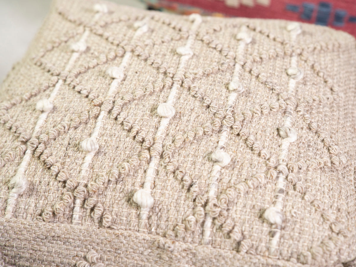 Kerala Kantha Pouffe