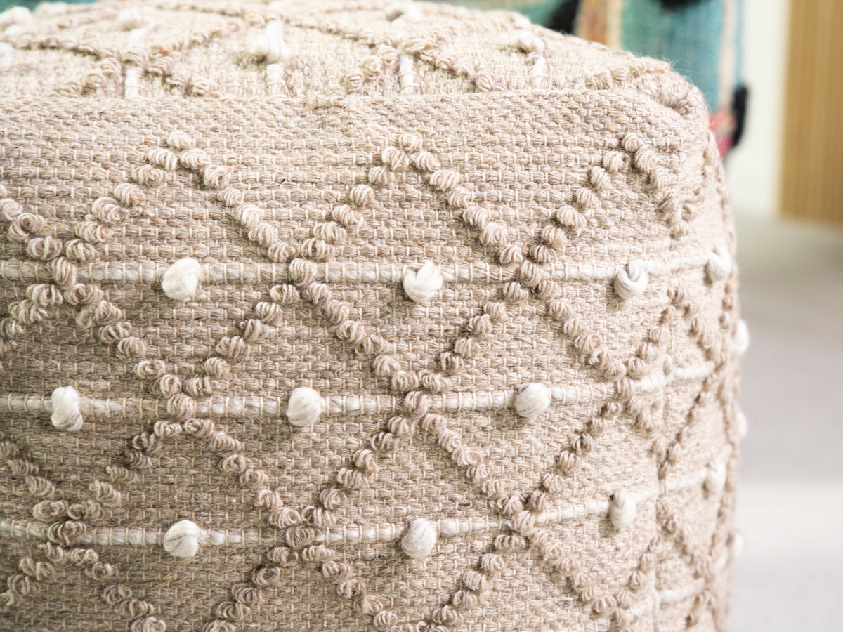 Kerala Kantha Pouffe