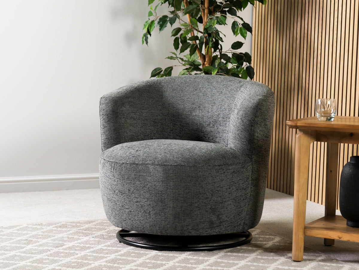 Adelaide Eco Grey Swivel Chair