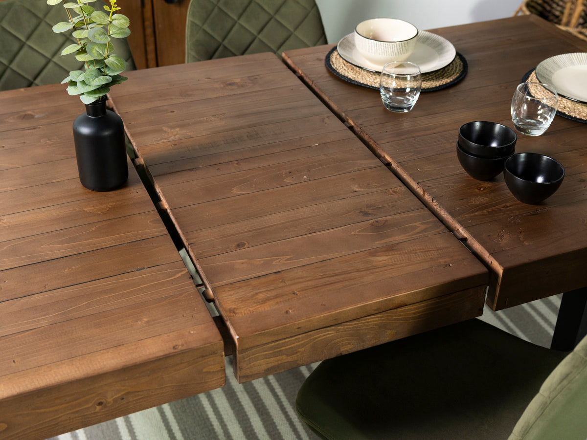 Brooklyn Extendable Dining Table (140cm - 180cm) & Dining Bench