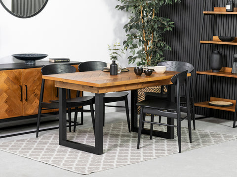 Tulsa Extendable Dining Table (140cm - 180cm) & Gabo Dining Chairs