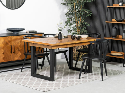 Tulsa Extendable Dining Table (140cm - 180cm) & Bogart Dining Chairs