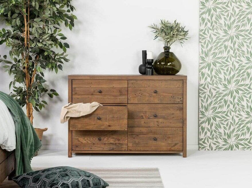 Oak City - Oregon 5 Drawer Wide Chest of Drawers - Furniture World