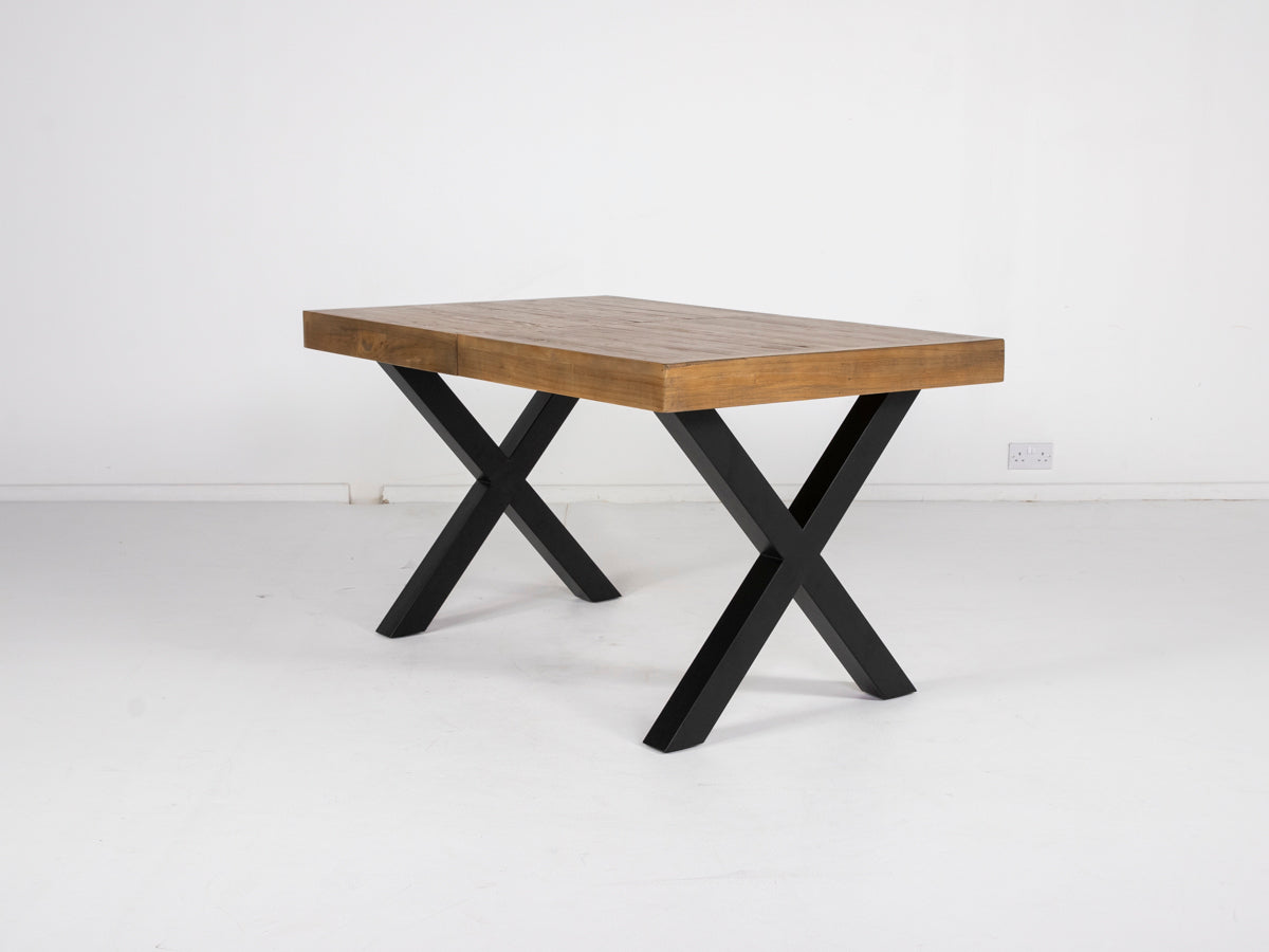 Brooklyn Light Extendable Cross Leg Dining Table (140cm - 180cm)