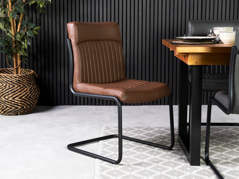 Auburn Brown Dining Chair Set Of 2