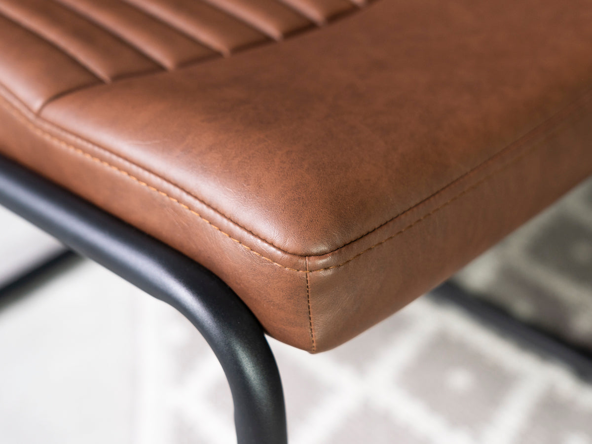 Brooklyn Fixed Top Dining Table & Brown Auburn Dining Chairs