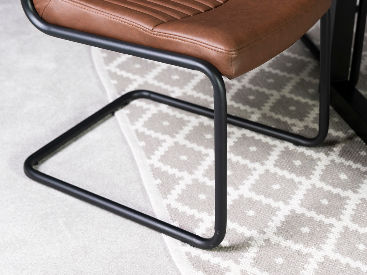 Brooklyn Fixed Top Dining Table & Brown Auburn Dining Chairs