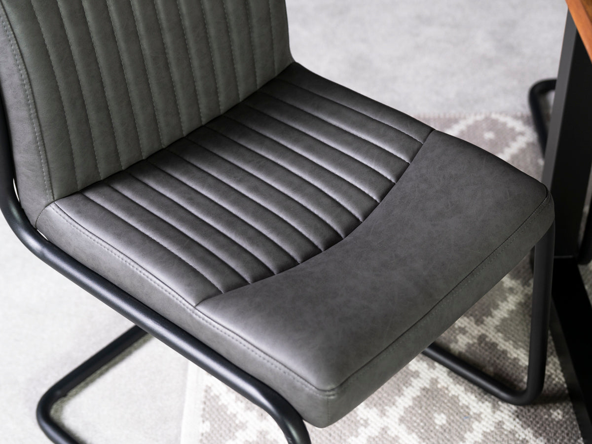 Mode Fixed Top Dining Table (180cm) & Grey Auburn Dining Chairs