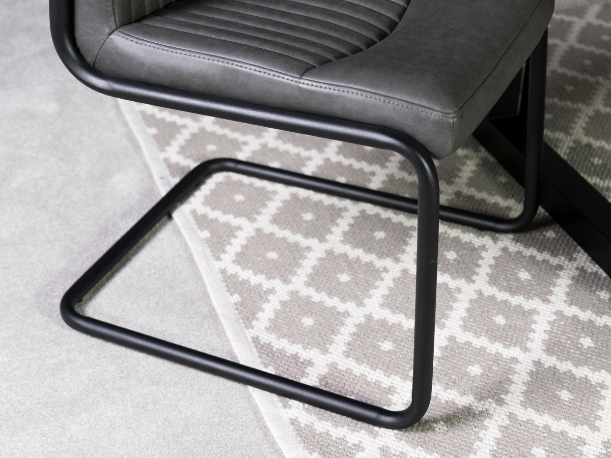 Como Extendable Dining Table (180cm - 240cm) & Grey Auburn Dining Chairs