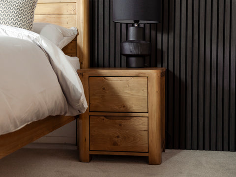 Exeter 2 Drawer Bedside Table
