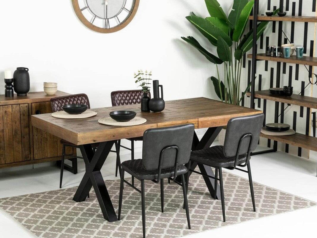 Brooklyn Extendable Cross Leg Dining Table (140cm - 180cm)