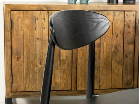 Brooklyn Extendable Cross Leg Dining Table (140cm - 180cm) & Black Gabo Dining Chairs
