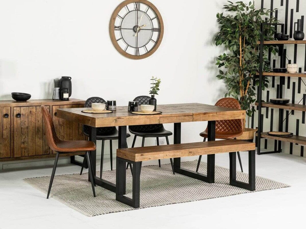 Brooklyn Large Extending Table & Grey Dallas Chairs Package | Reclaimed ...
