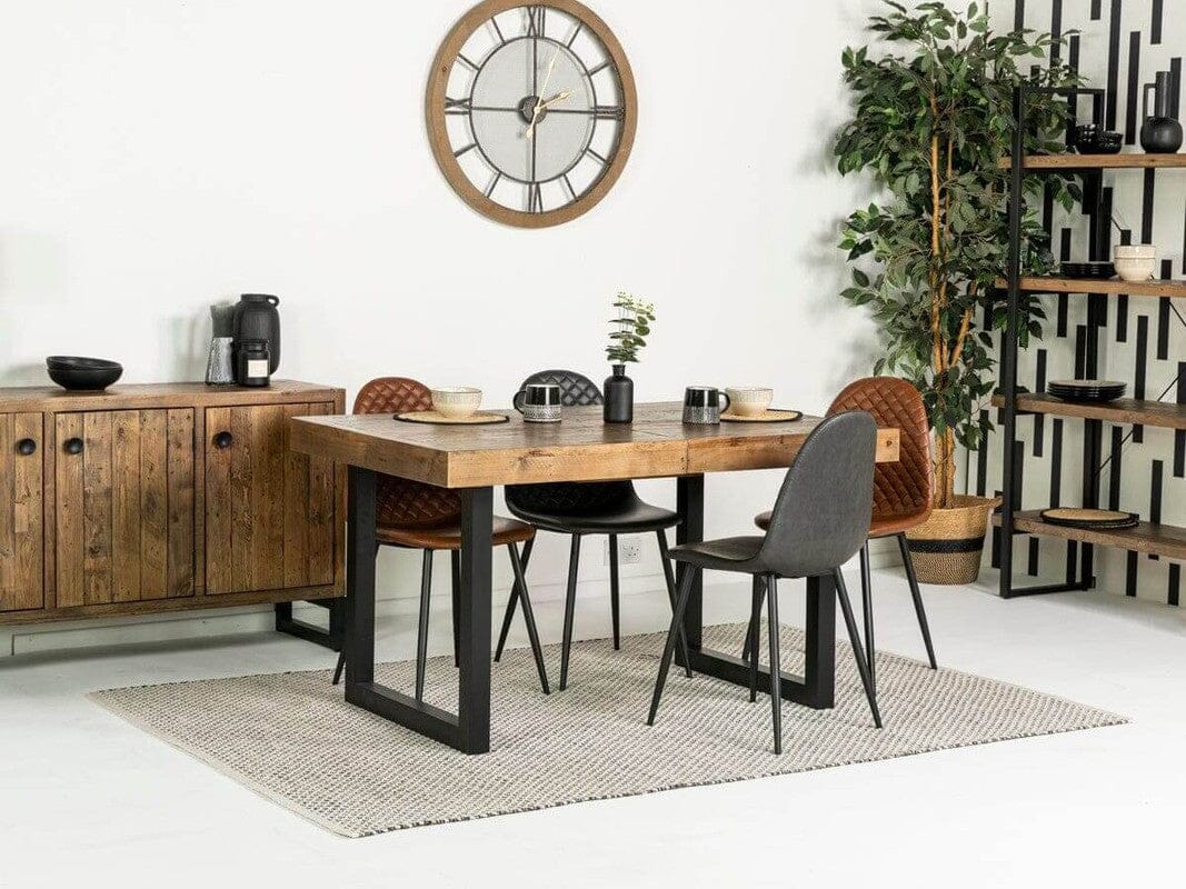 Brooklyn Extendable Dining Table (180cm - 240cm) & Grey Dallas Dining Chairs