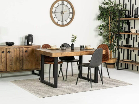 Brooklyn Extendable Dining Table (140cm - 180cm) & Grey Dallas Dining Chairs