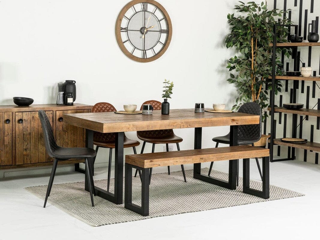 Brooklyn Fixed Top Dining Table & Grey Dallas Dining Chairs