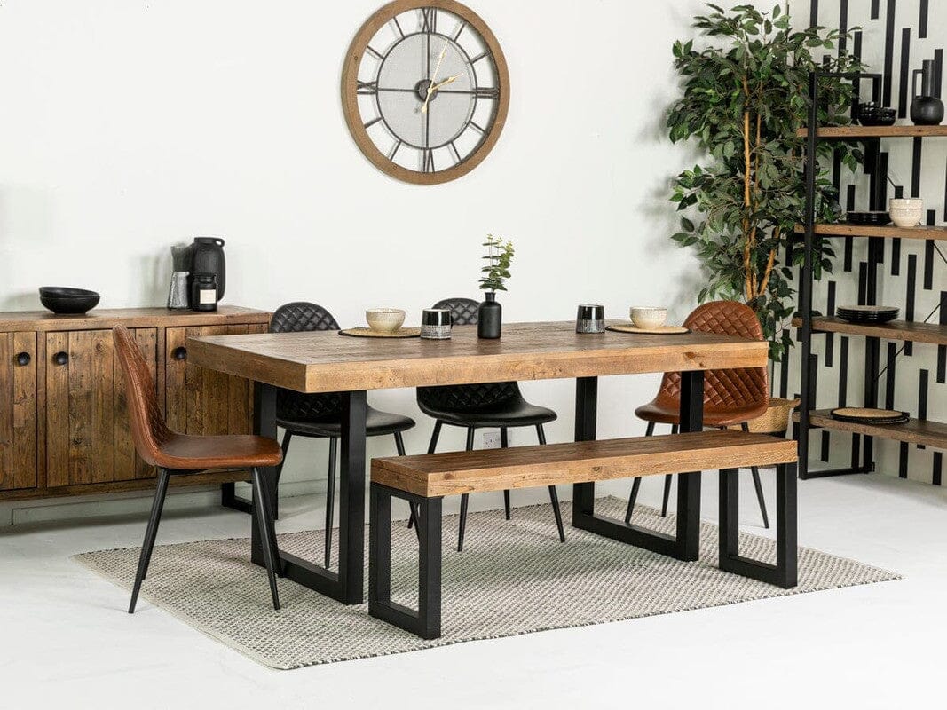 Brooklyn Fixed Top Dining Table & Grey Dallas Dining Chairs