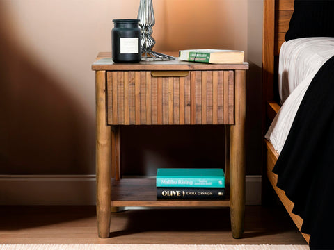 Cairo 1 Drawer Bedside Table