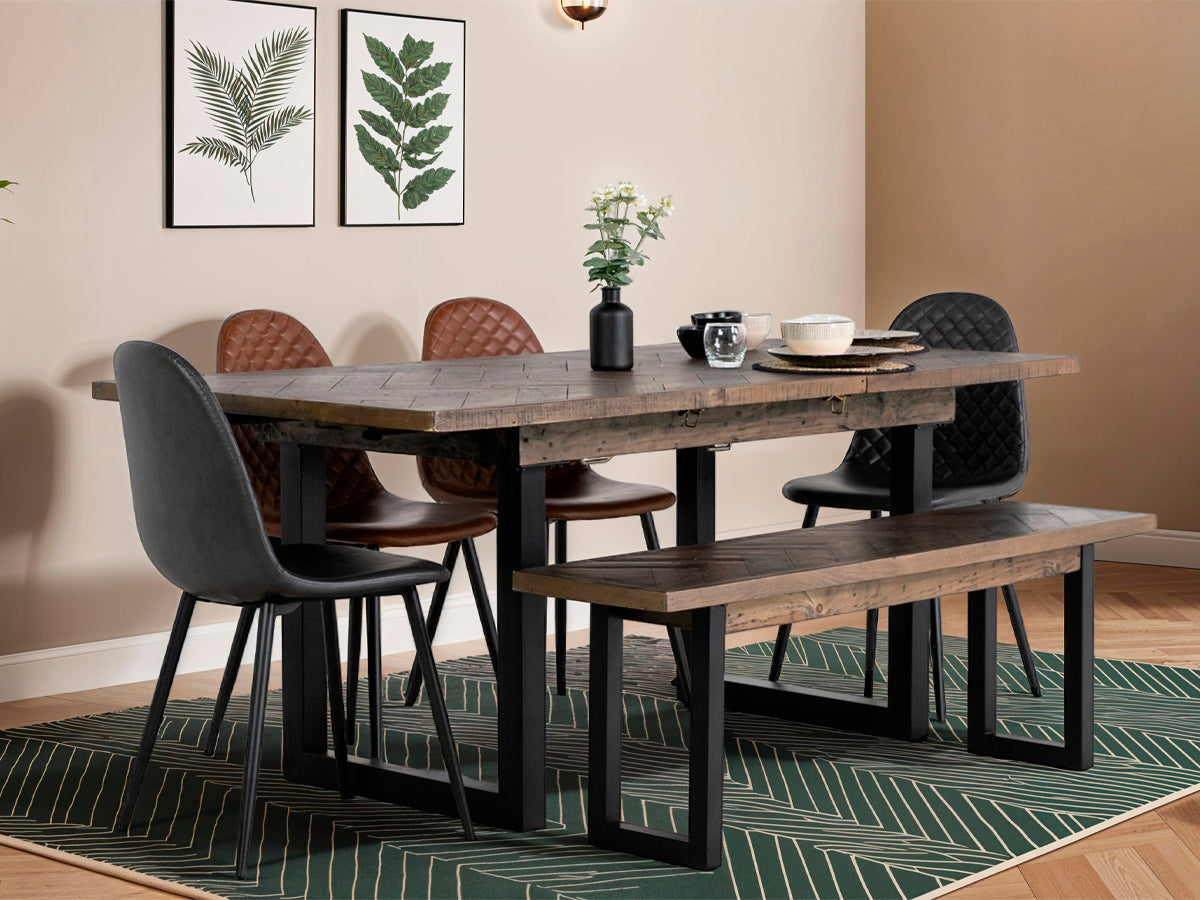 Tulsa Dark Extendable Dining Table (140cm - 180cm)