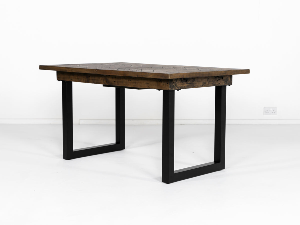 Tulsa Dark Extendable Dining Table (140cm - 180cm) & Tulsa Dark Wood Bench