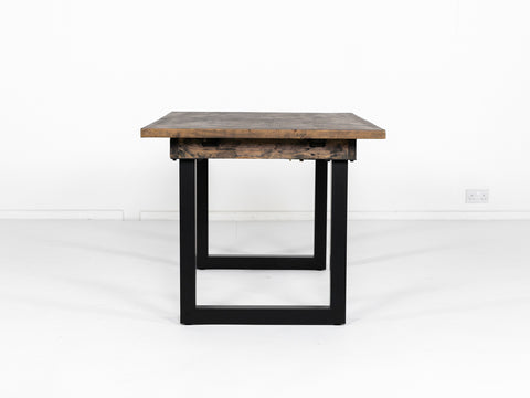 Tulsa Dark Extendable Dining Table (140cm - 180cm) & Tan Dallas Dining Chairs