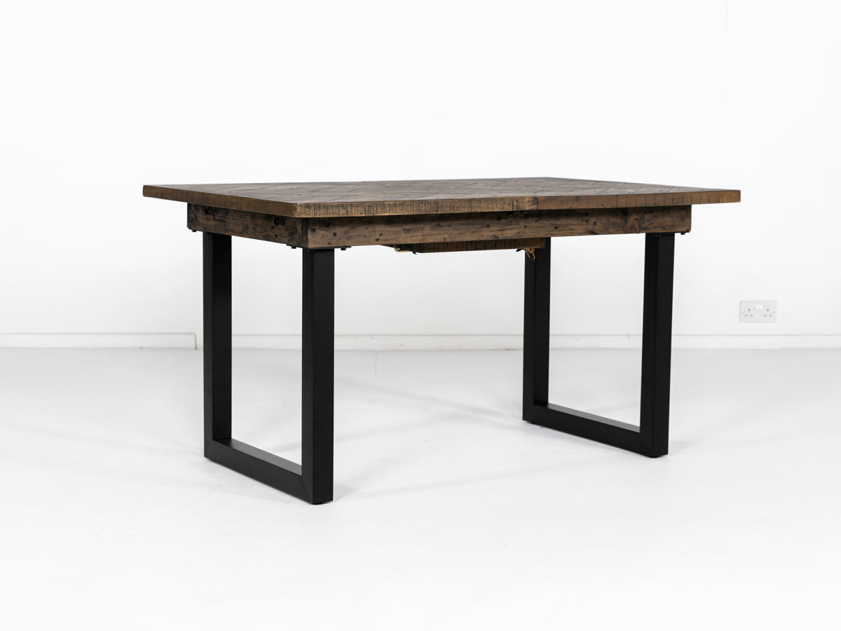 Tulsa Dark Extendable Dining Table (140cm - 180cm) & Tulsa Dark Wood Bench