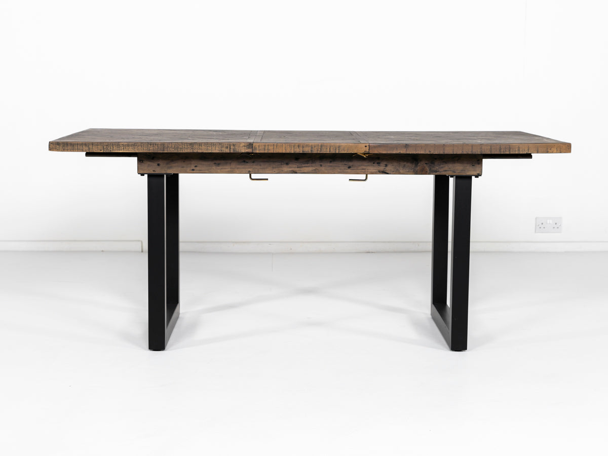 Tulsa Dark Extendable Dining Table (140cm - 180cm) & Tulsa Dark Wood Bench