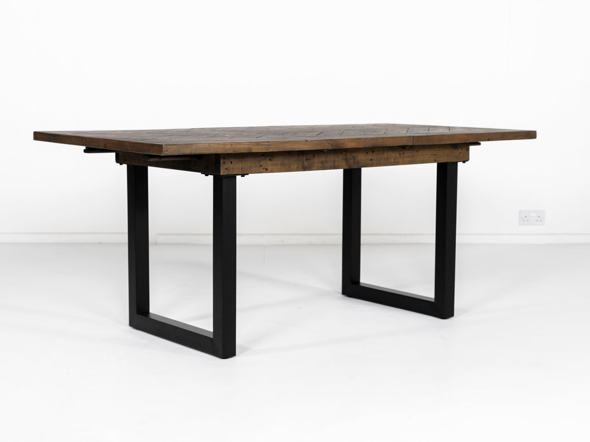 Tulsa Dark Extendable Dining Table (140cm - 180cm) & Tulsa Dark Wood Bench