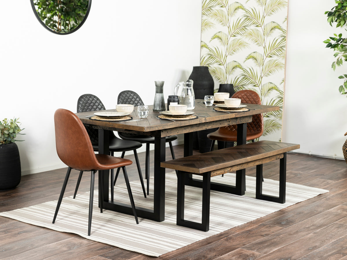 Tulsa Dark Extendable Dining Table (140cm - 180cm)