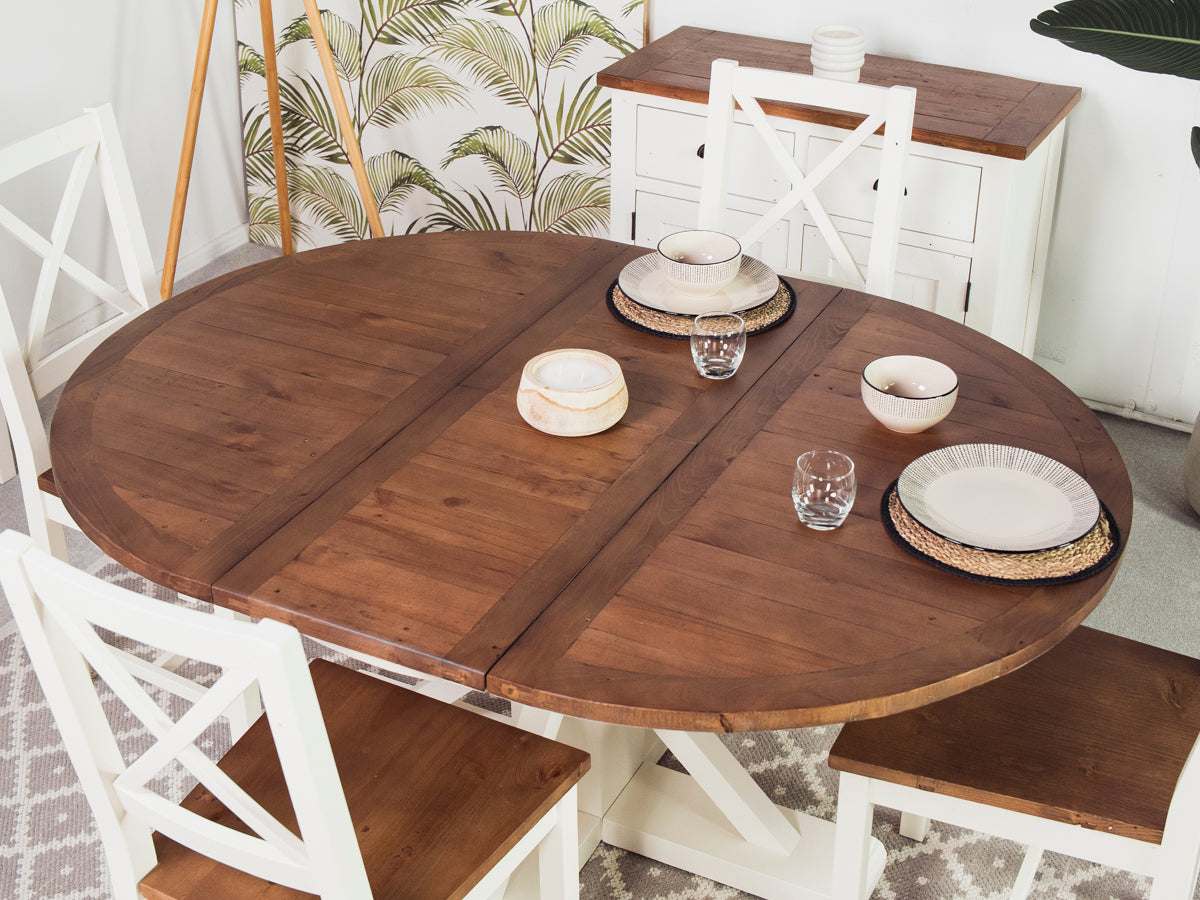 Devon Extendable Round Dining Table (120cm - 160cm)