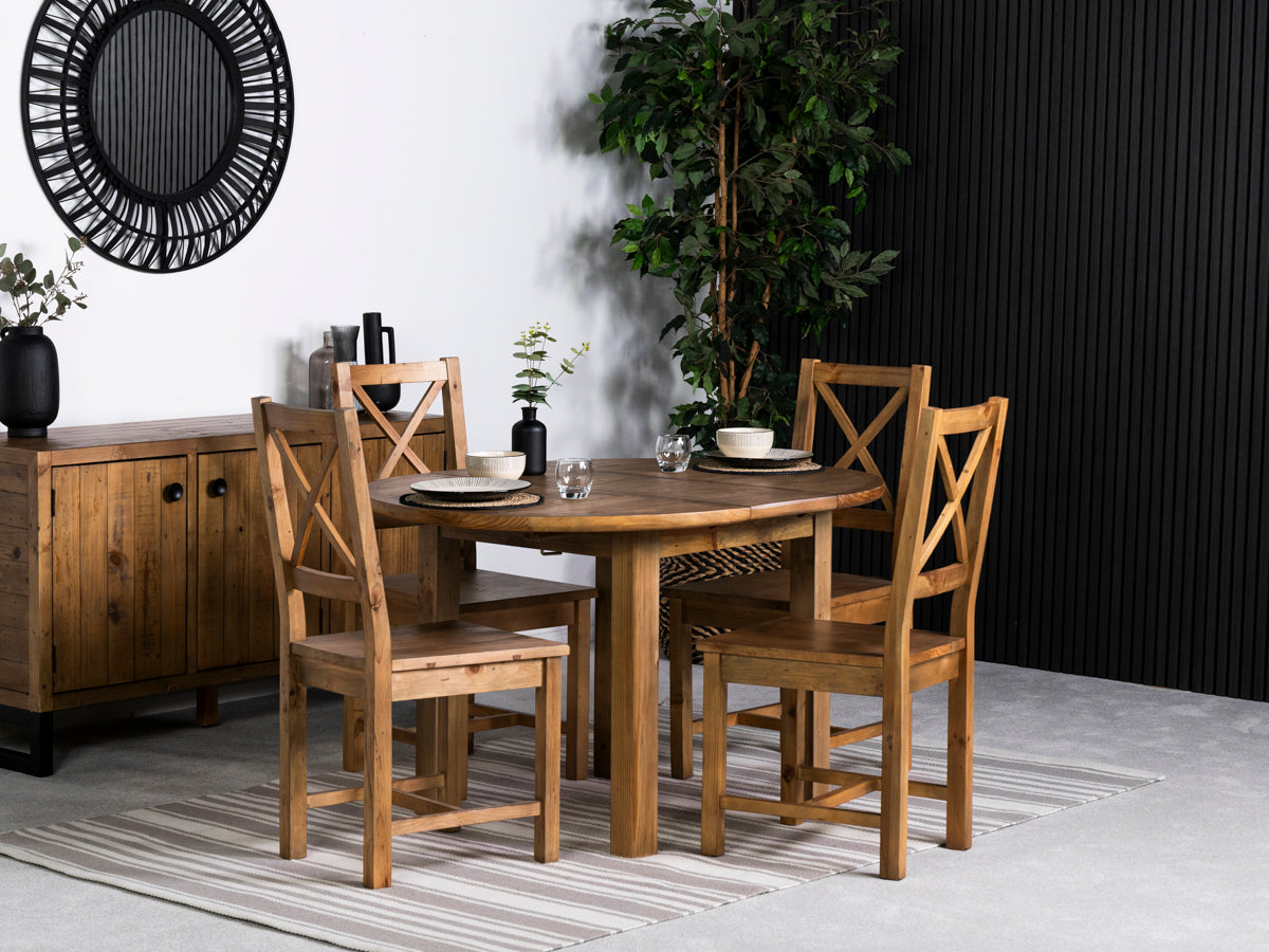 Brooklyn Light Round Extendable Dining Table