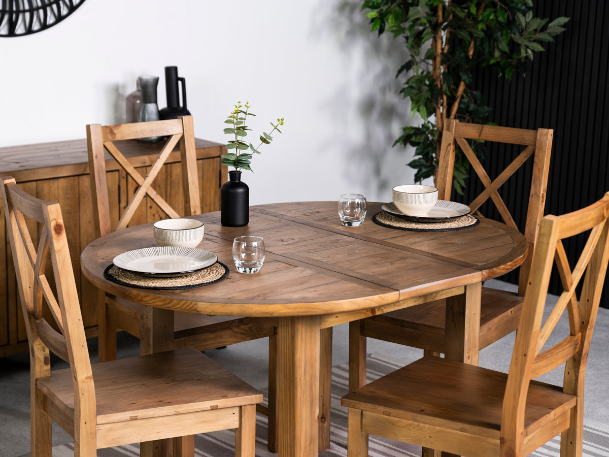 Brooklyn Light Round Extendable Dining Table