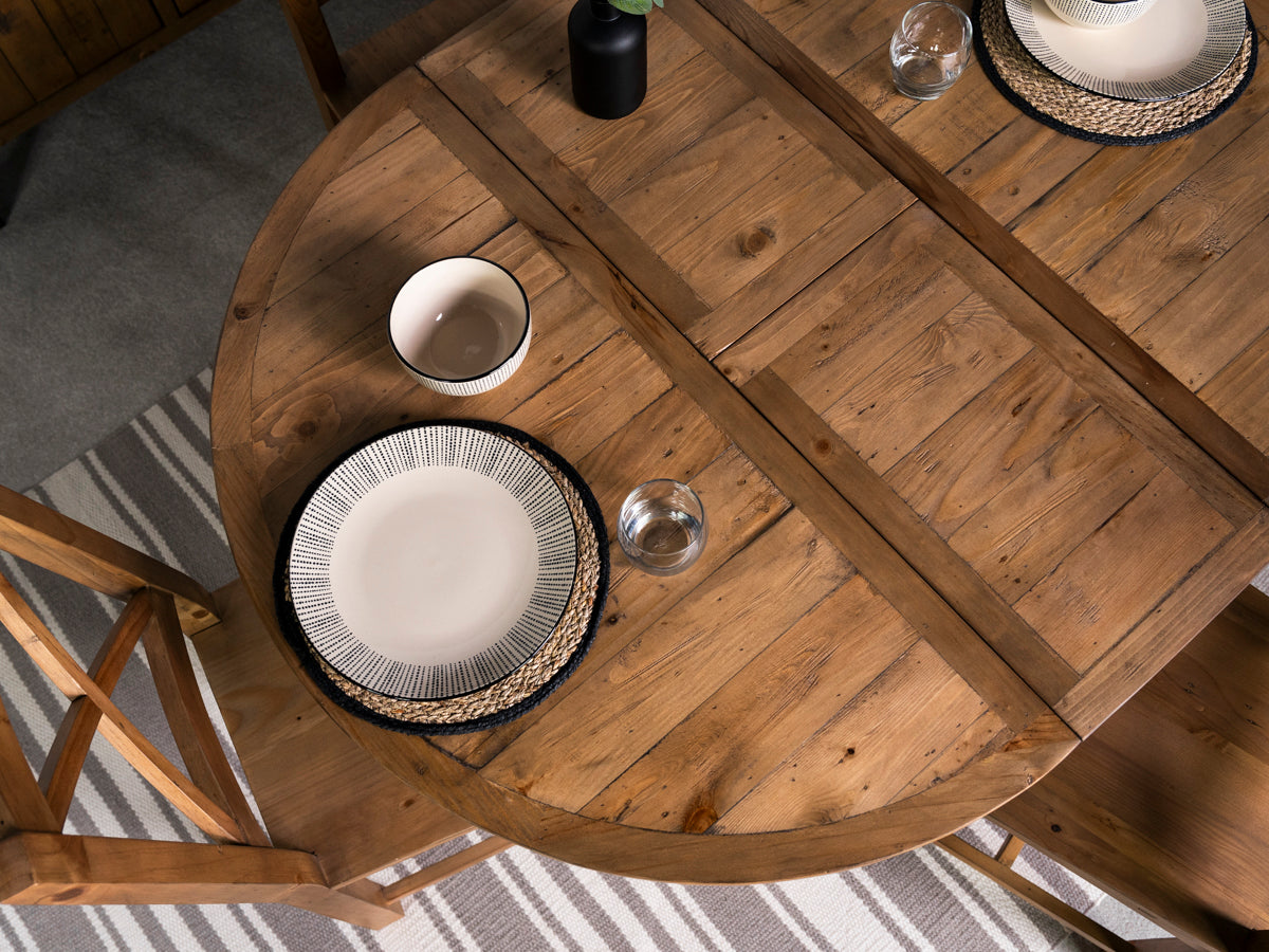 Brooklyn Light Round Extendable Dining Table