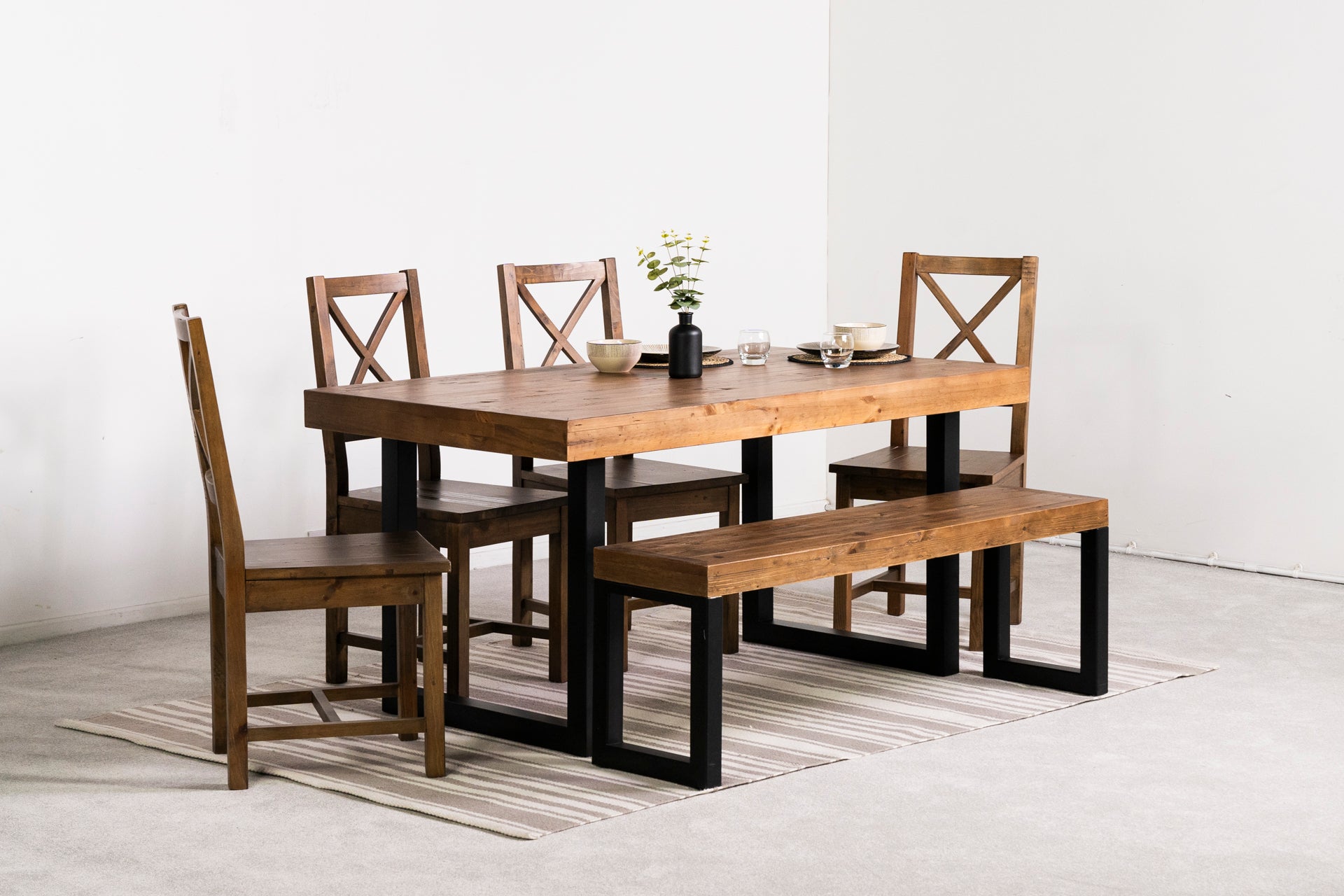 Brooklyn 160CM Fixed Top Dining Table